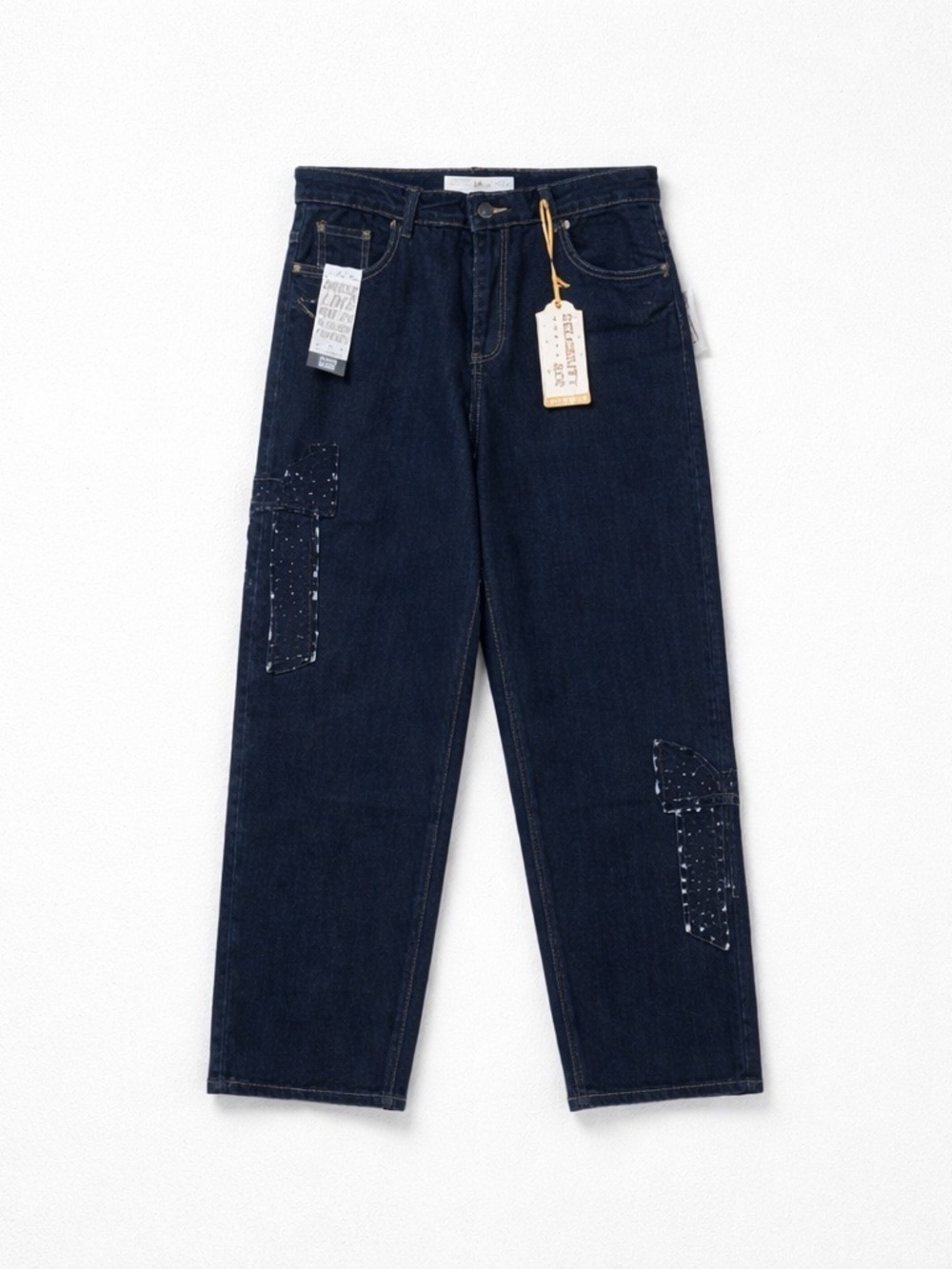 Celebrity Ace Dark Indigo Rhinestones Denim Jeans - Size 14